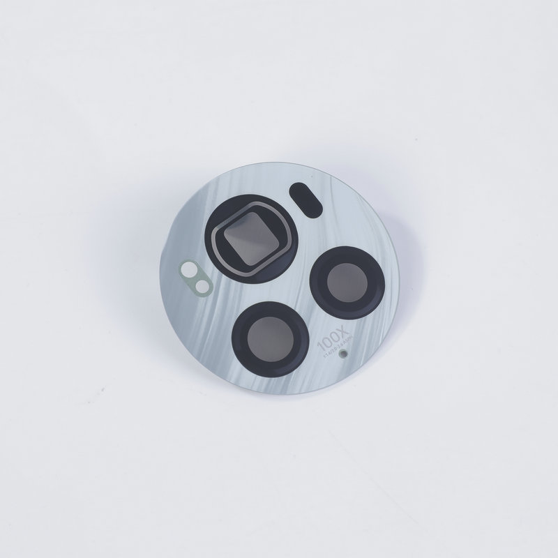 厂家批发电镀摄像头镜片 PC丝印电镀银边摄像头镜片装饰PC镜片