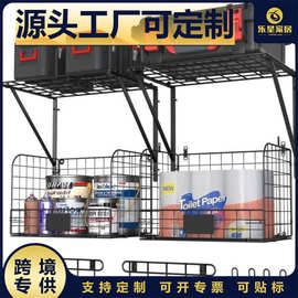 2包车库货架重型车库墙壁货架与挂钩工具架花园车库组织和存储架