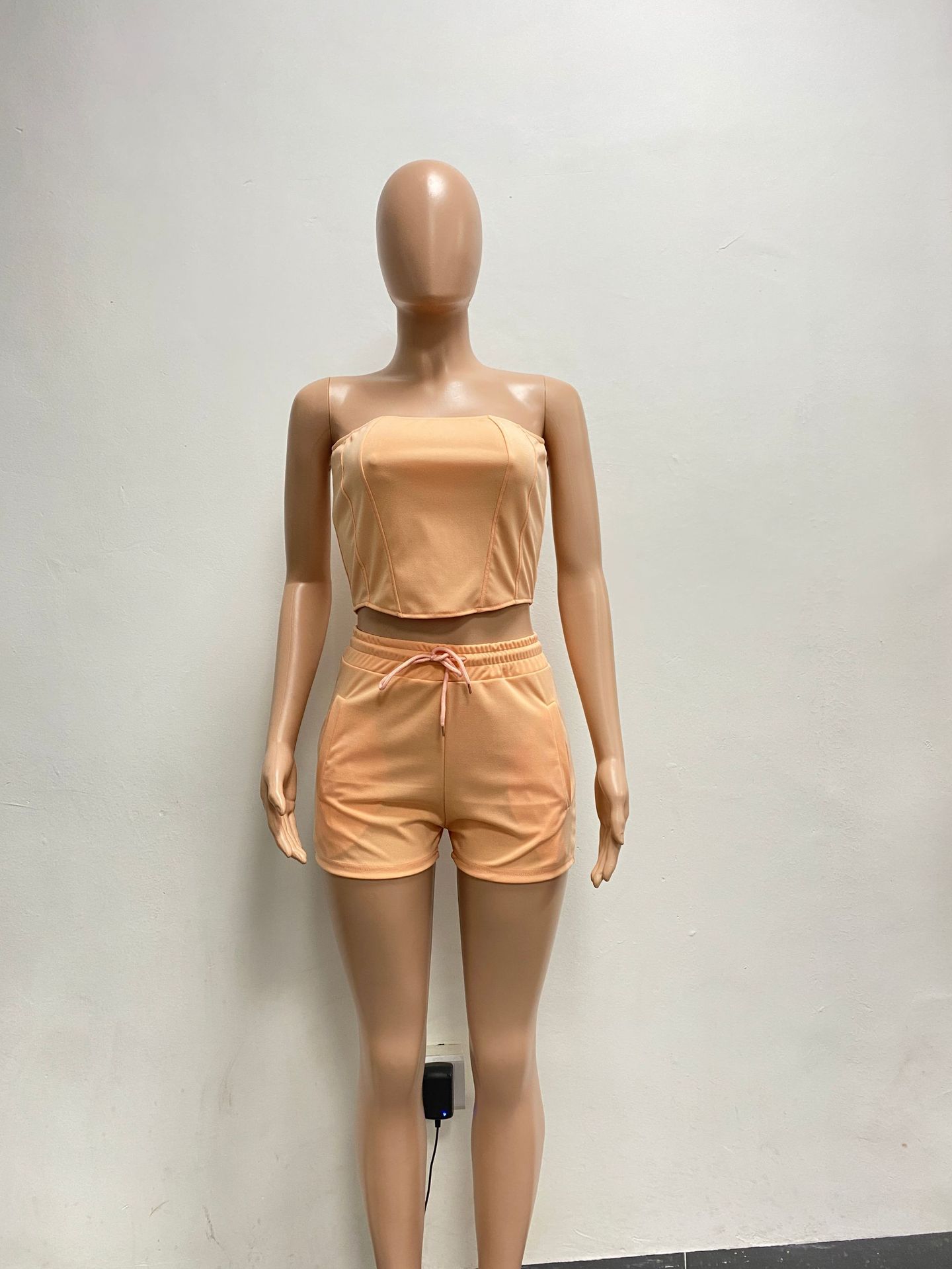 Women Sexy Solid Color Casual Sports Suit