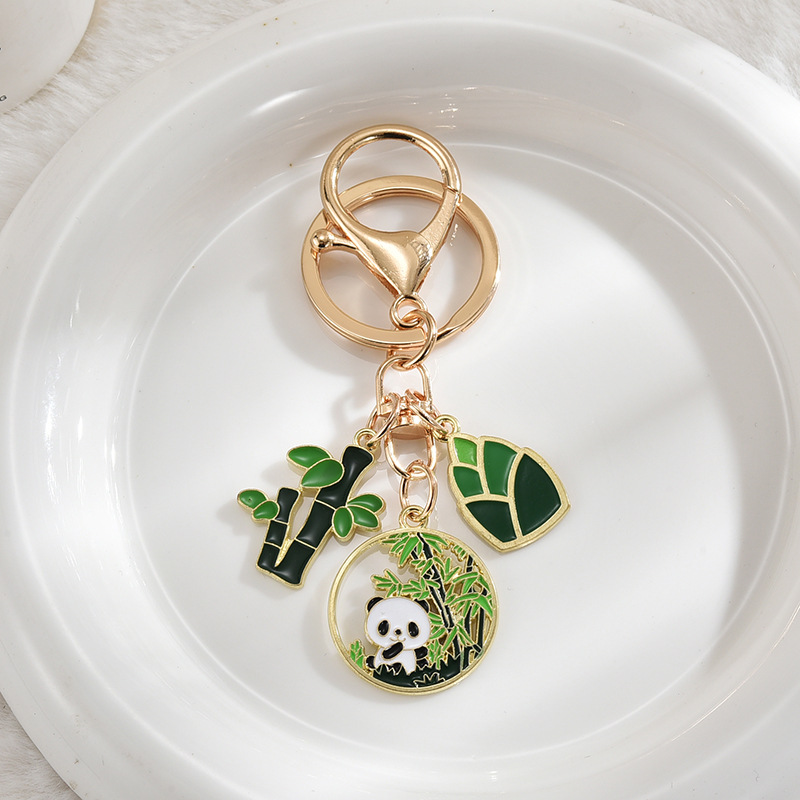 25g Weight Bag Pendant, Keychain Classification 1 Piece Quantity Holiday, Daily Occasion Metal Material Panda Pattern Unisex Gender Cute Style Cute Panda Metal Unisex Bag Pendant Keychain 10