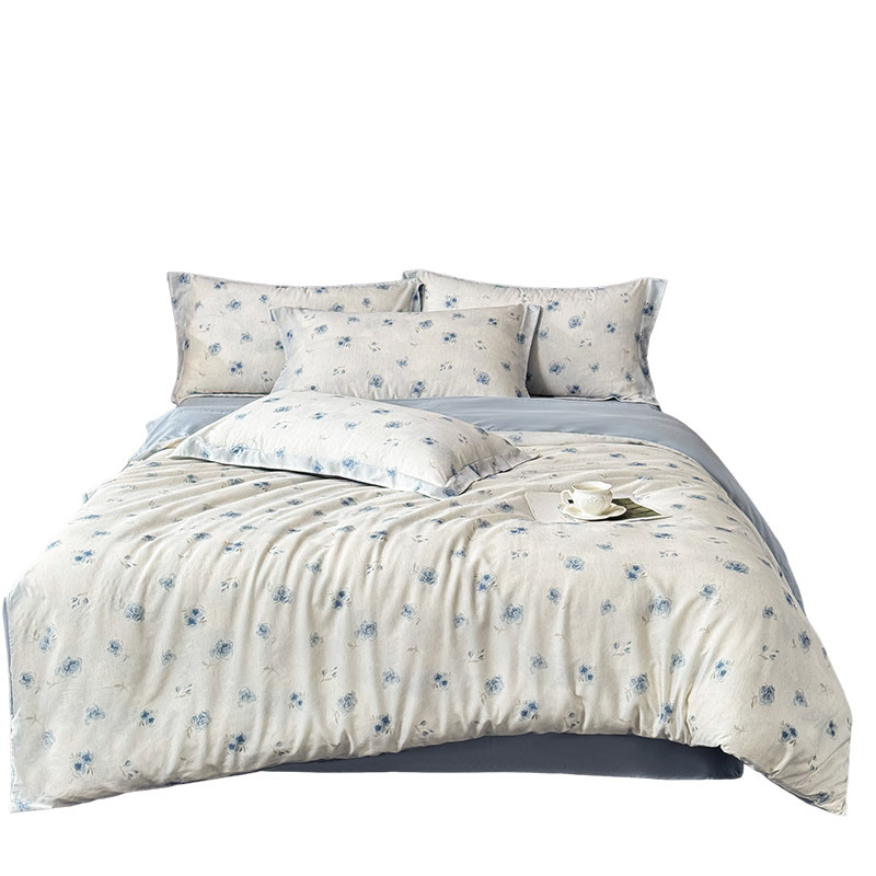 Summer Ice Silk Duvet Cover Set, Breathable Lyocell Bedding_voghion.com