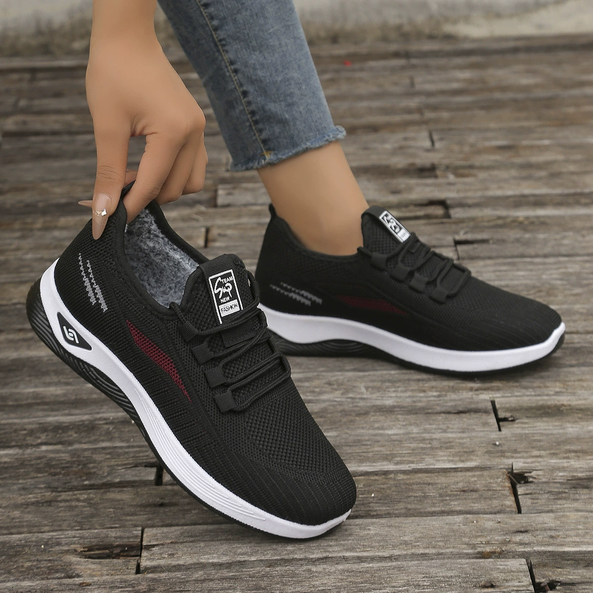 Новые повседневные утепленные флисом ботинки Amazon 2025 для прогулок, на шнуровке, удобные, дышащие, с мягкой подошвой, нескользящие, короткие сапоги