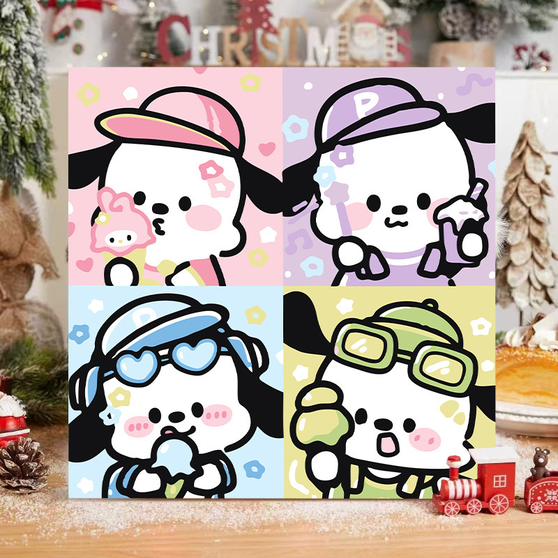 サンリオデジタル油絵 diy 手描きカラーリングクロミメロディー漫画かわいい装飾画メーカー卸売|undefined