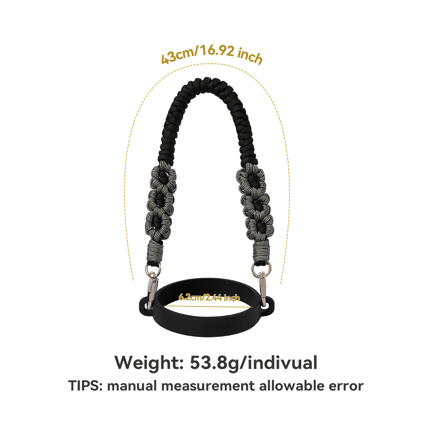 Amazon stanley pequeña margarita flor taza de agua cordón de grado alimenticio anillo de silicona cinturón de taza de agua portátil