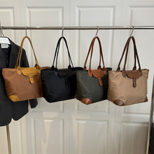 2025大容量时尚简约牛津布女纯色洋气新款休闲质感腋下单肩托特包