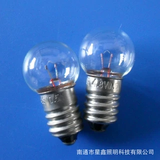 定制12V螺口小灯泡厂家 E10车用小电珠灯泡10*28mm老式手电筒灯泡