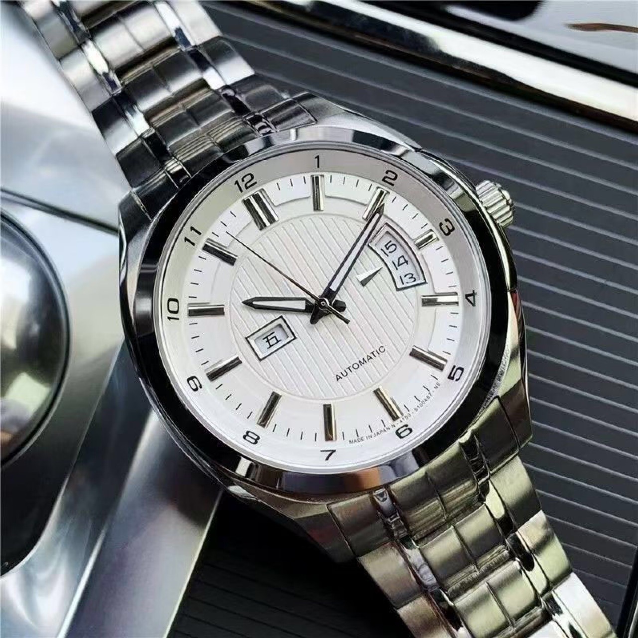 Large Dial Mechanical Watch West Iron Watch 4030 Men's Automatic Mechanical Watch Luminous Waterproof Double Calendar Mechanical Watch