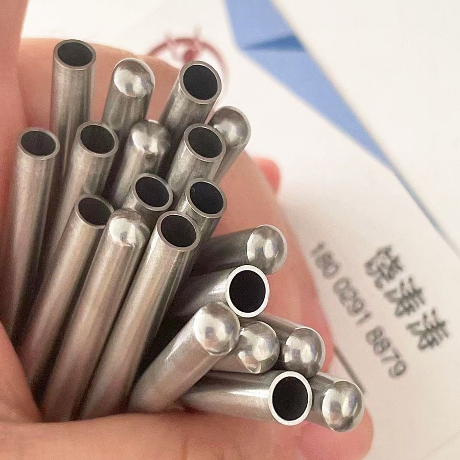 不锈钢盲管 304不锈钢管封口 封头 传感器保护管毛细管封平口圆头