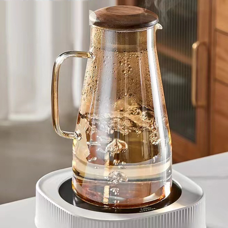 Hervidor frío de alto valor, hervidor de vidrio, resistente a altas temperaturas, taza de agua hervida fría para el hogar, tetera, juego de hervidor de gran capacidad image 20