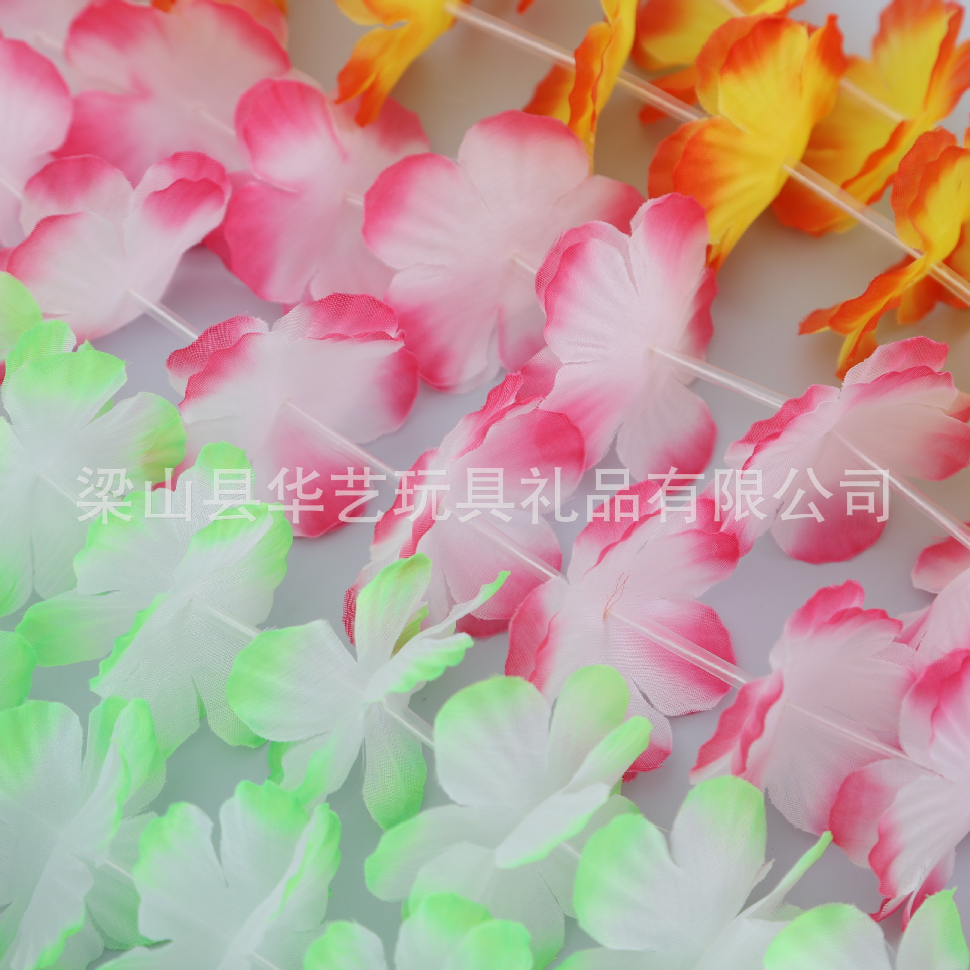 Fábrica de Hawaii en stock colorido guirlandas de flores de sol guirlandas de baile de maquillaje hula show de guirlandas de gradiente