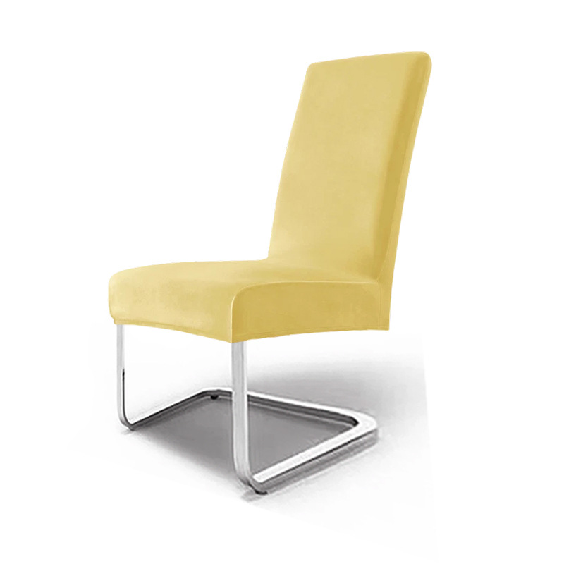 cubierta de silla de terciopelo elástica de plata gruesa cubierta de silla de comedor de hotel cubierta de polvo cubierta de silla de alto nivel sentido transfronterizo