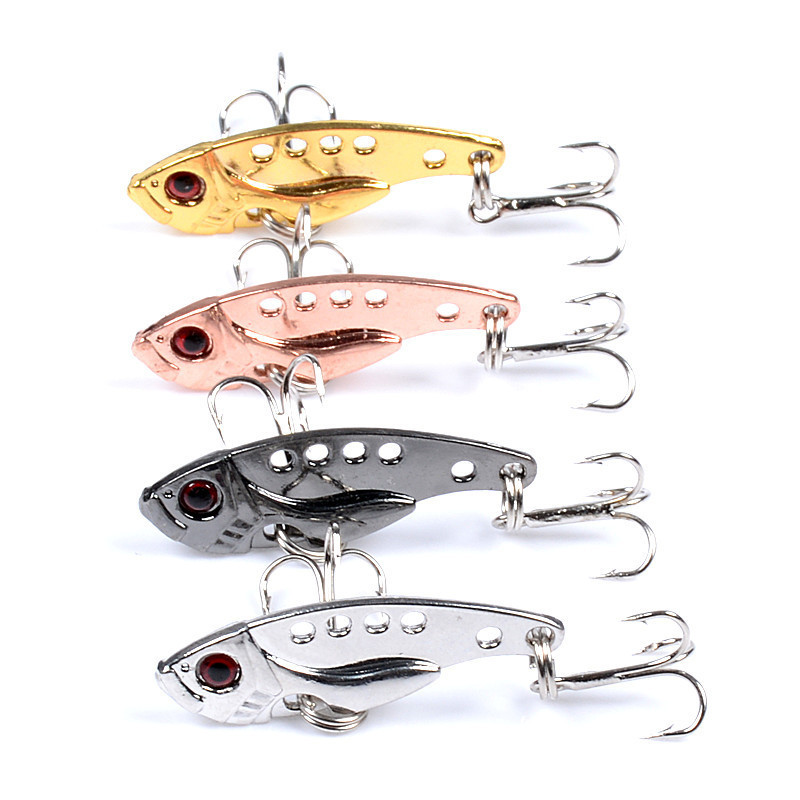 5 Colors Sinking Metal Blade Baits Deep Diving Minnow Lures Fresh Water Bass Swimbait Tackle Gear