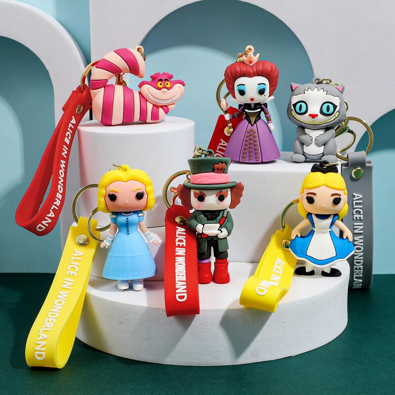 2025 New Alice in Wonderland Keychain Cartoon Alice Mad Hatter Red Queen Bag Pendant Wholesale 2025 New Alice in Wonderland Keychain Cartoon Alice Mad Hatter Red Queen Bag Pendant Wholesale