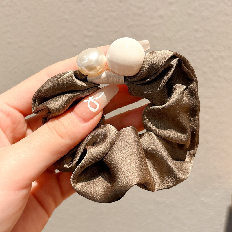 Satín anillo de cabello de intestino grueso femenino coreano de alto nivel retro sensación de cabello de cabello de cinta de goma almohada de cabello adornos de cabello