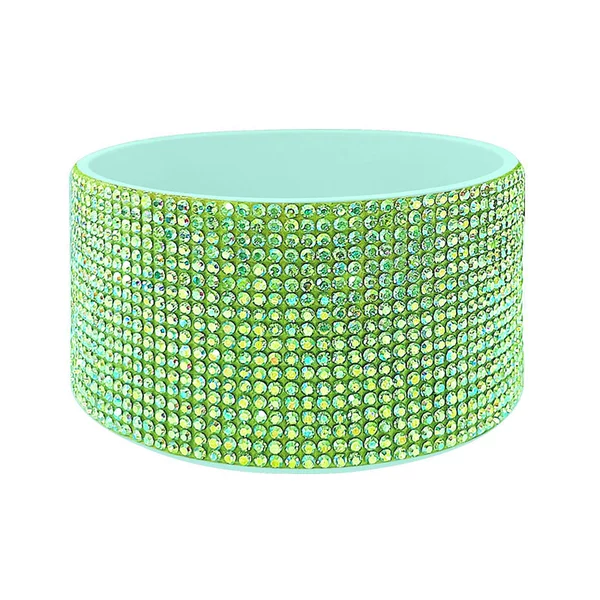 AB green flat bottom diamond/sea foam green cup set