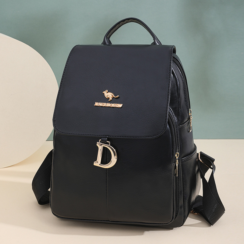 Mochila ligera y de gran capacidad para mujer 2024 comercio exterior nueva tendencia de moda de cuero suave mochila de viaje de ocio retro