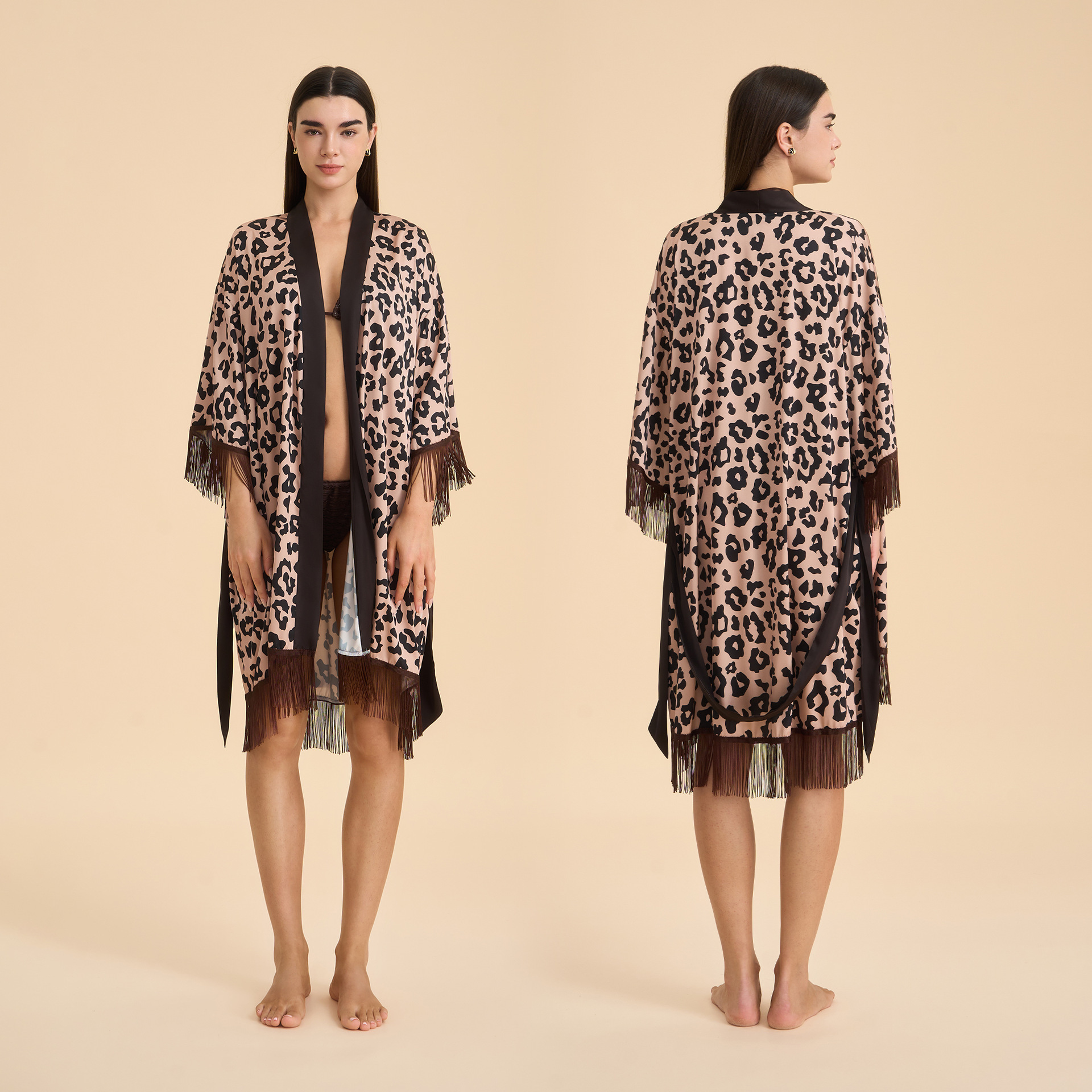 Europa y los Estados Unidos de verano nuevo satén de chiffón impresión de bordillos vestido corto suelto y cómodo vestido de dormir WP3956