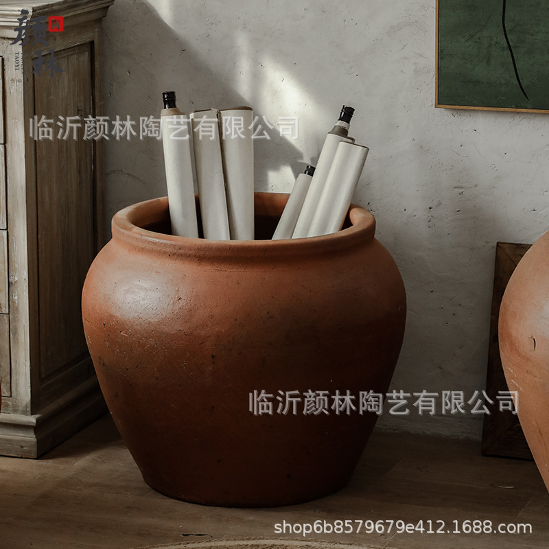 Árboles de plantación gran maceta de árboles de plantación gran maceta de árboles de plantación popular retro maceta de cerámica hecha a mano hotel paisaje maceta de árboles