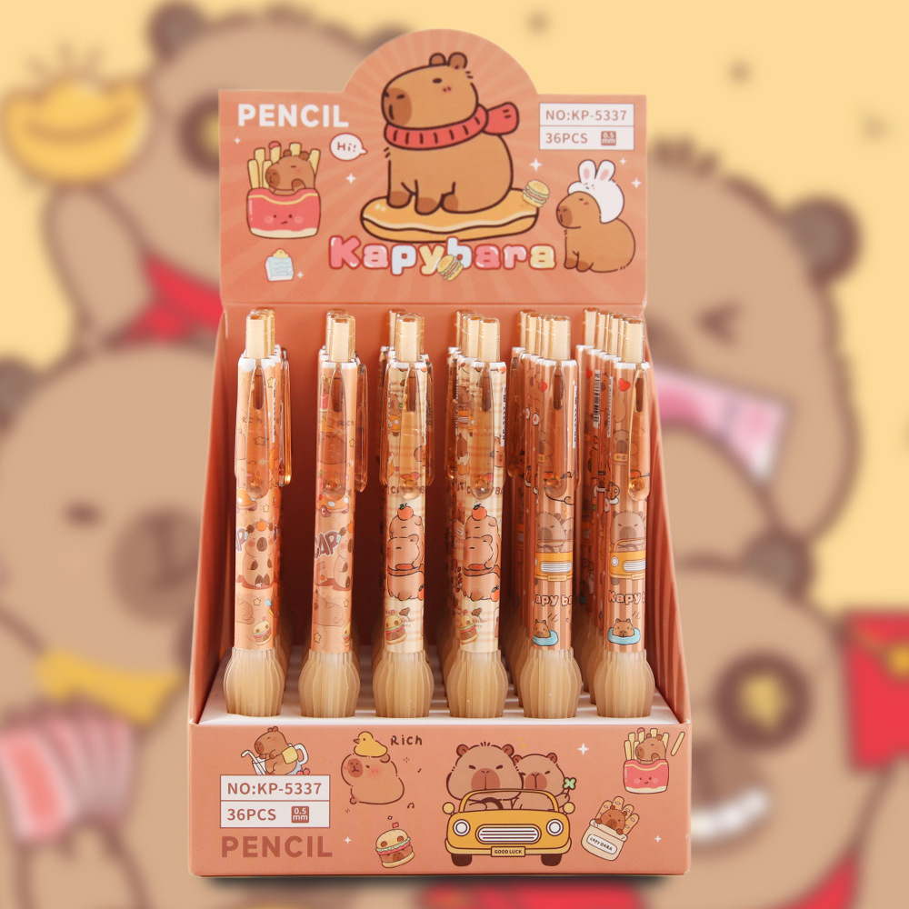 Capibara lápiz móvil suave funda protectora suave lápiz descompresor papelería especial para estudiantes de primaria pequeños regalos