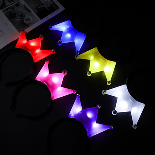 Luminous Crown Flash Headband Concert Cheering Music Festival Star Peripheral Headband Kindergarten LOGO Production
