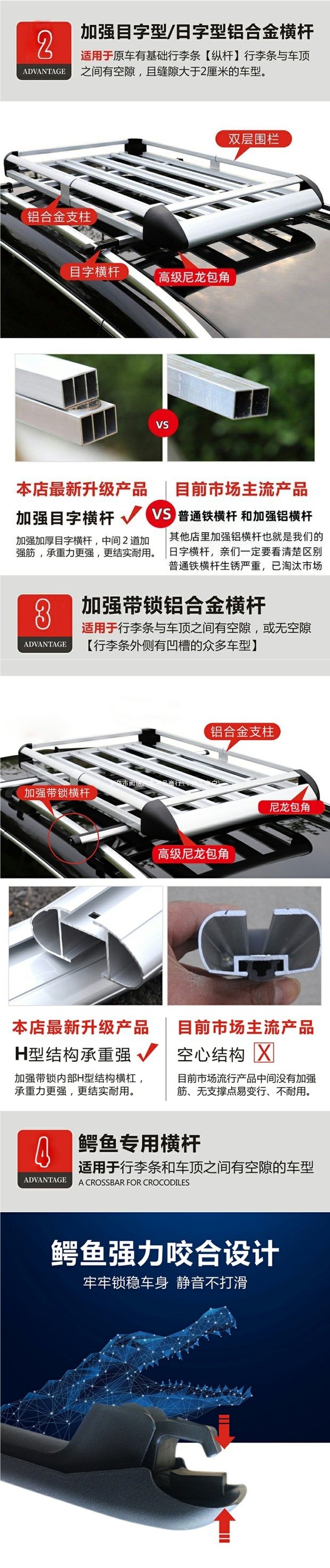 Off-road SUV car roof rack, universal car roof box, luggage box, travel rack, roof basket