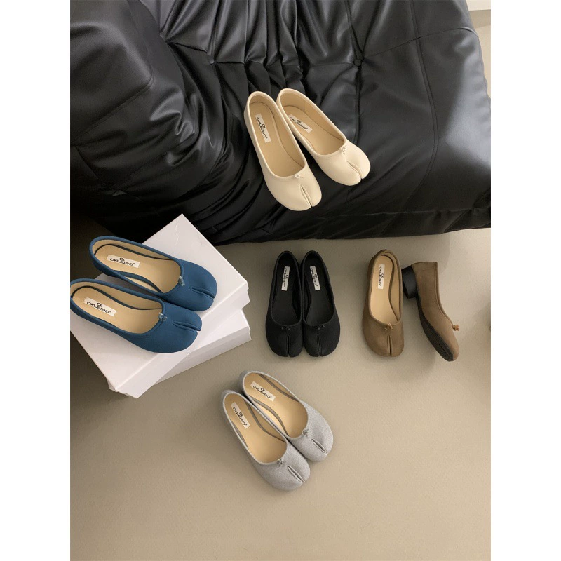 Нежный вечерний ветерок свиные туфли с носком 2024 новая корейская версия мягкой подошвы и неглубокие туфли