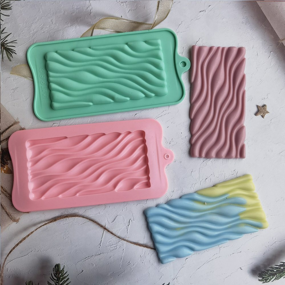 Molde de chocolate ondulado molde molde de jalea pudín molde de vela