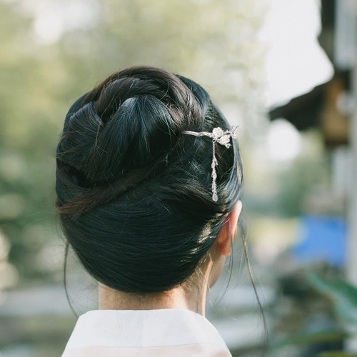 Twelve Flower Goddesses Plum Blossom Silk Tassel Hairpin for Women, Chinese Ancient Style Hairpin, Hanfu Ancient Costume Hair Accessory, Wholesale, Silver Plated Hairpin