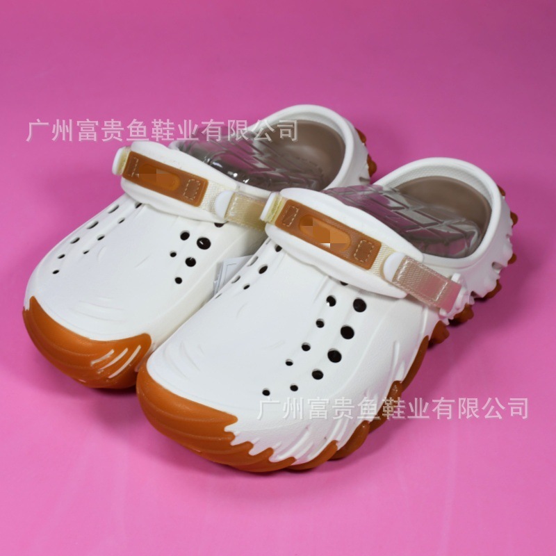 2025 New Corrugated Tank-Style Men's Outdoor Beach Shoes, Slippers, Non-Slip Clogs, Dual-Wear Slippers 211675