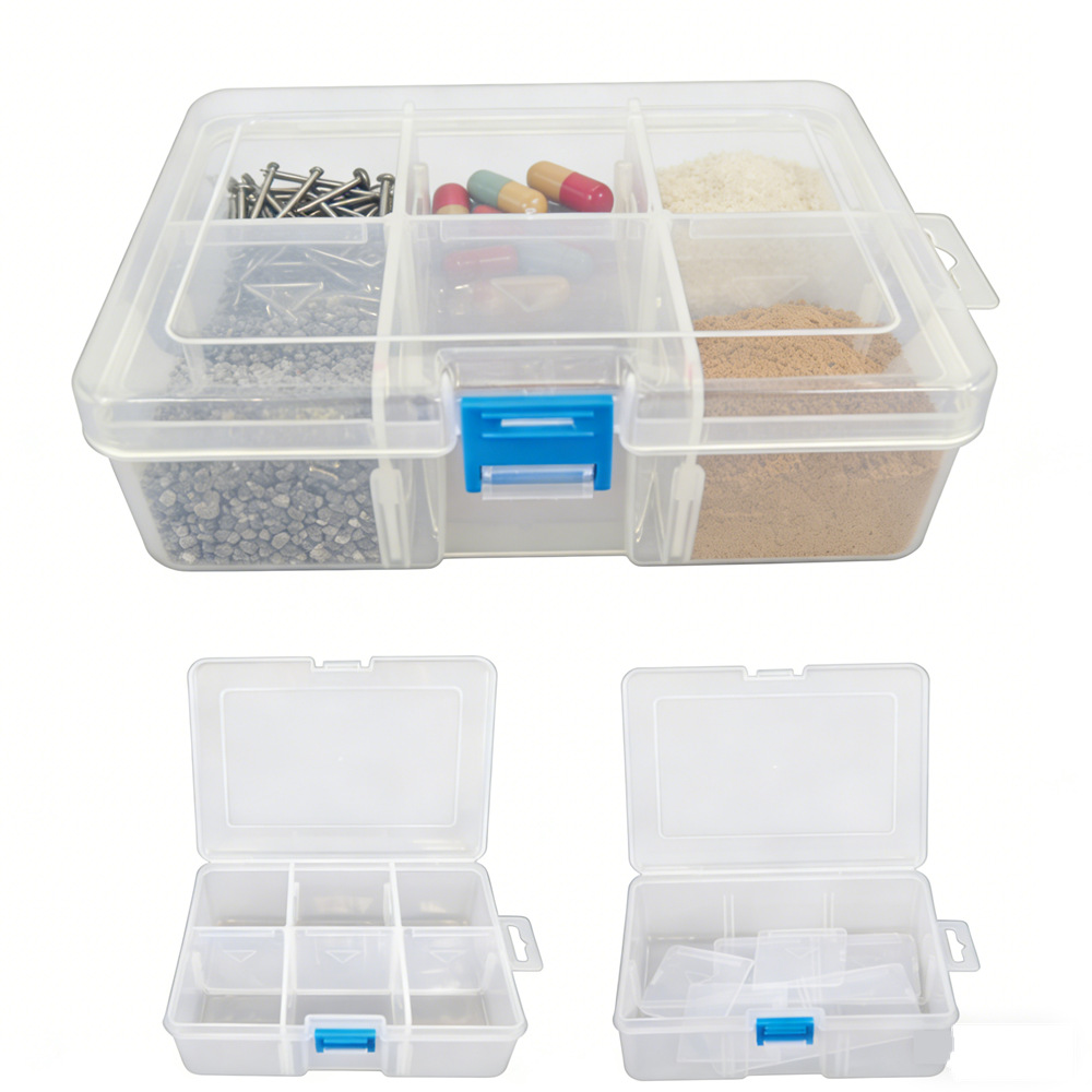 Caja Botiquín de Medicamentos Portátil de Doble Capa de Plástico PP para Medicamentos