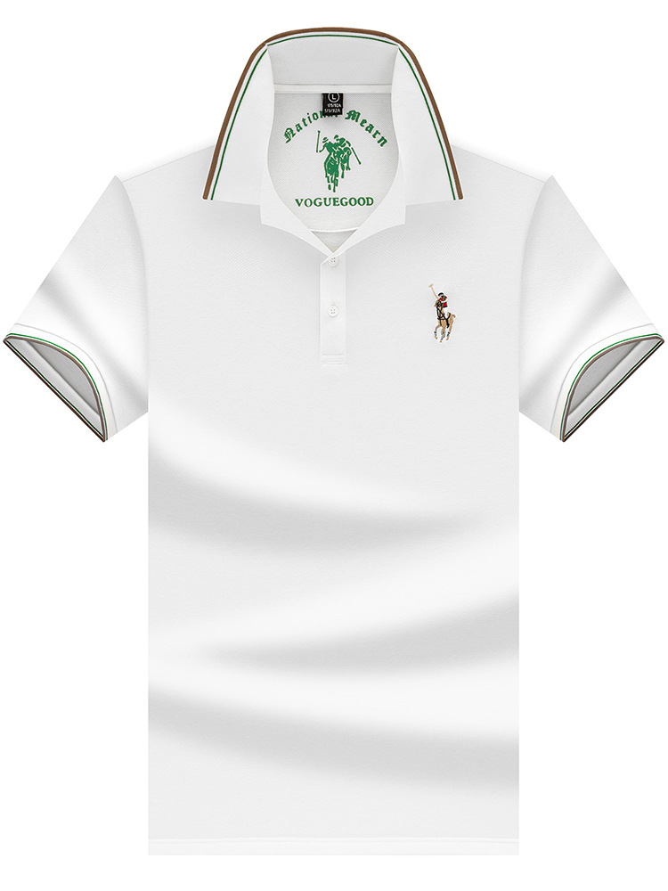 Летняя тонкая модная цветная футболка polo для отдыха, с вышивкой, короткий рукав