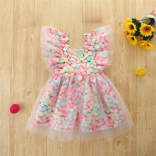 SAMGAMI BABY Cross-border Children's Clothing Girls Summer Princess Dress Net Mesh Skirt Sweet Formal Dresses Children's Skirts