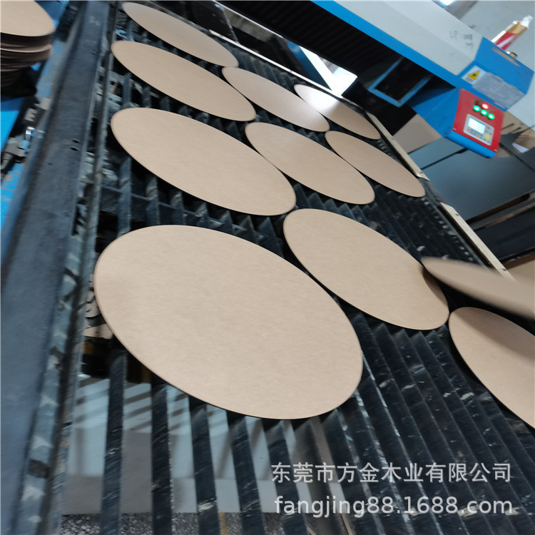 MDF MDF veneer laser cut round shaped panel picture frame mirror frame base plate