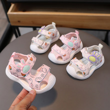 2023夏季新款宝宝学步鞋新款01-2-3岁婴幼儿防滑软底包头防踢凉鞋