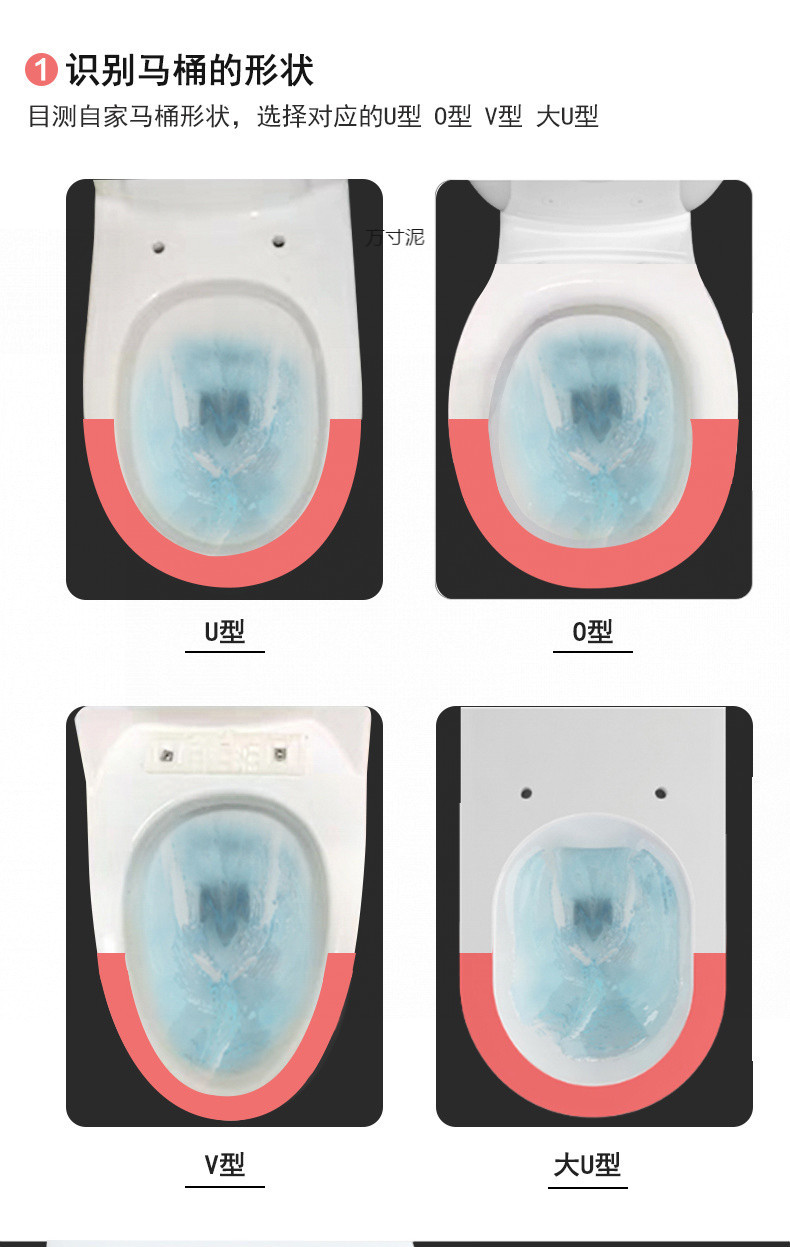 Universal household toilet seat cover thickened, slow-lowering old-fashioned toilet seat cover, toilet seat cover plate, toilet accessories U-shaped, V-shaped, O-shaped details Picture