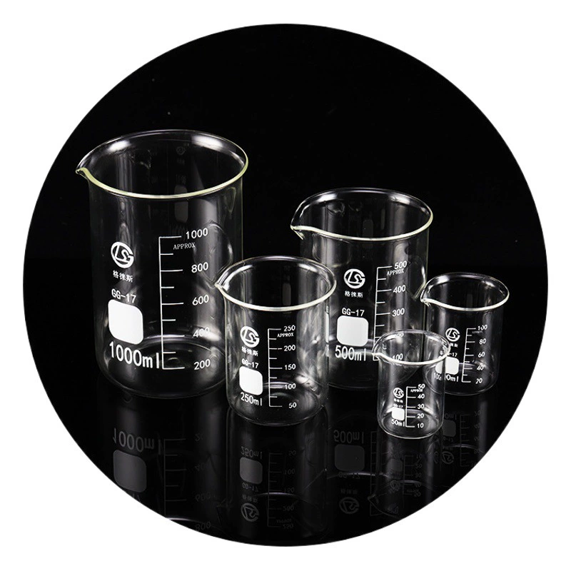 Лабораторная посуда со шкалой, термостойкий стеклянный стакан, стакан из прозрачного боросиликатного стекла
