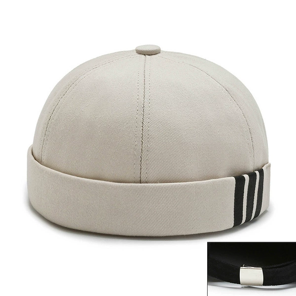 Printed Three Stripes Beige-Silver Buckle