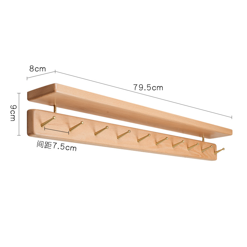Fábrica directa sin perforación gancho de ropa de nuez negra puerta de entrada gancho de llave de pared almacena gorras de ropa de puerta image 15