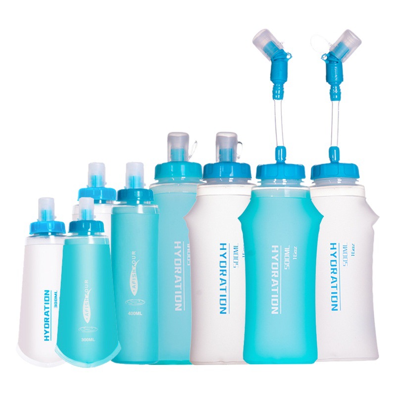in stock Explosive Portable Folding Filter Soft Water Bag Outdoor Hiking Soft Water Bottle Running Ride Climbing Soft Water Bottle