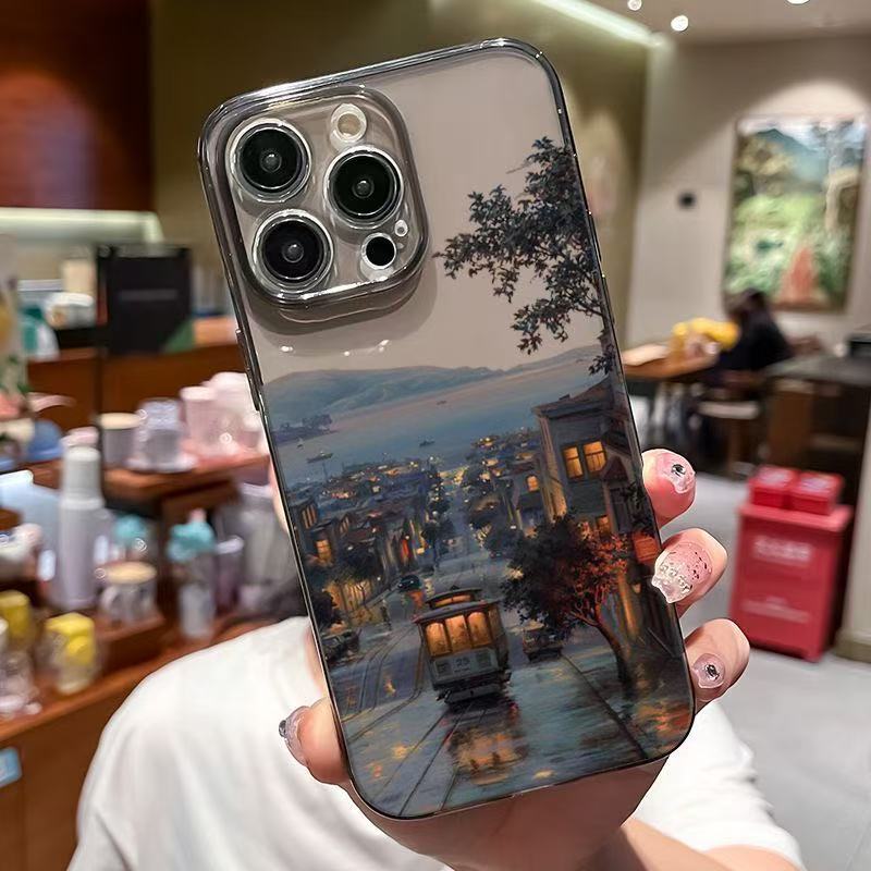 Paisaje rural para iphone16promax funda para teléfono móvil hermoso Apple 15 anti-caída 14pro nuevo 13/12