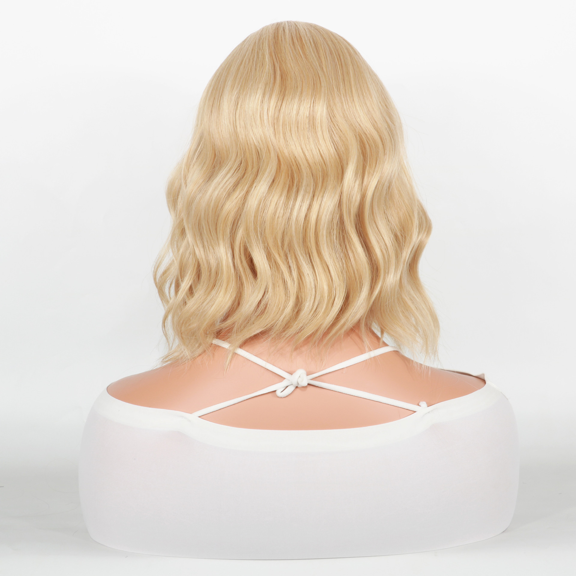 Perucă sintetică 2023 Nou Bobo Head Breton drept Păr sintetic multicolor Lungime până la umeri Scurt Creț_voghion.com