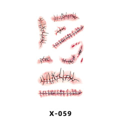Bulk Terror Party Scar Tattoo Sticker Waterproof Tattoo Decal Bloody Wound Tattoo Sticker Halloween Tattoo Sticker