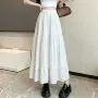 百褶蕾丝高腰大码半身裙