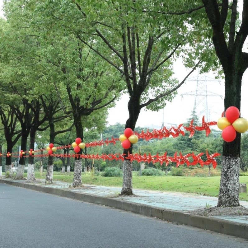 Banderas de color escenas de boda decoración de jardín linternas de boda jardín rural suministros de boda exteriores molino de viento exterior