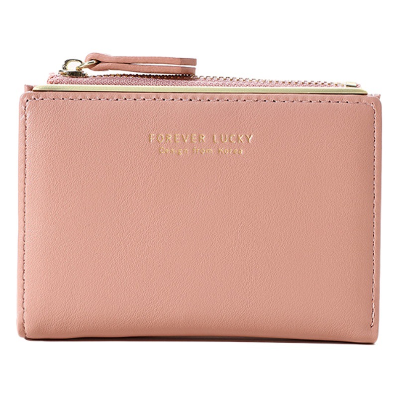 Cartera nueva cartera Haitao billetera corta simple multi-Tarjeta billetera cremallera bolsa transfronteriza Cartera de mujer ins