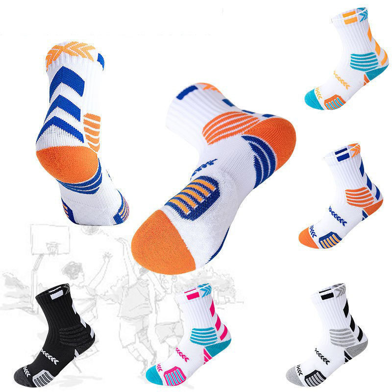 Children's Basketball Socks Mid-Calf Towel Bottom Elementary School Students Training High-Top Sports Non-Slip Shock-Absorbing Ankle Protection Breathable Basketball Socks Children's Basketball Socks Mid-Calf Towel Bottom Elementary School Students Training High-Top Sports Non-Slip Shock-Absorbing Ankle Protection Breathable Basketball Socks