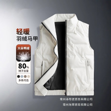 跨境轻薄羽绒马甲男新款春秋坎肩外穿背心男式羽绒服无袖外批发代