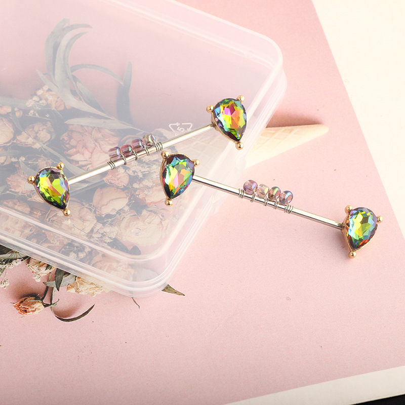 316L Titanium Steel Exaggerated Lady Ear Bone Nail Punk Wind Retro Long Earring detail image 15