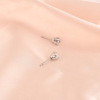 Diamond earrings stainless steel, zirconium, accessory, wholesale