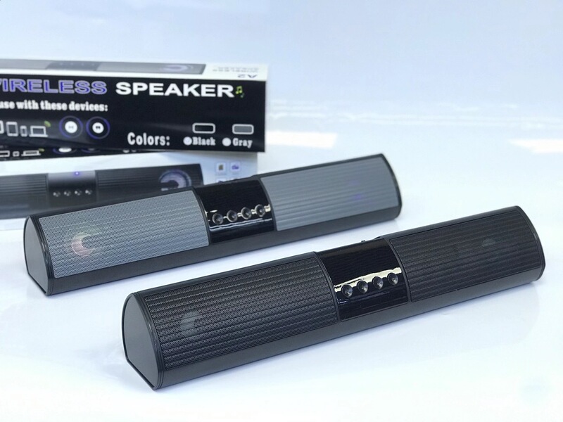 Cross-border long desktop Bluetooth speaker card U disk computer audio colorful lights subwoofer creative gift speaker